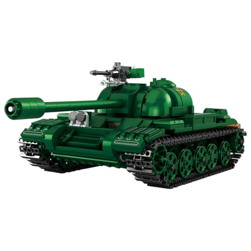 RCARTOYRTR TYPE-59 Militär Kampfpanzer Klemmbausteine, 1:30 Militärfahrzeug Bausteinset, Panzer Baustein-Spielzeug und Geschenk für Erwachsene - 748 Teile von RCARTOYRTR