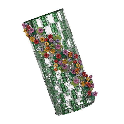 RCARTOYRTR Vase Bausteine für 10280 Blumen, 473 Teile Transparentes Vasen for 10280 Blumenstrauß, DIY Botanik-Kollektion Hausdeko Geschenk von RCARTOYRTR