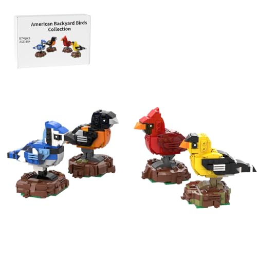 RCARTOYRTR Vogel Bausteine Set, Pädagogisches Baukasten Tier-Spielzeug, Vogel-Modell fürs Wohnzimmer oder BüRo, DIY VöGel Modellbausatz für Erwachsene - 874 Teile RCARTOYRTR Vogel Bausteine Set, Pädagogisches Baukasten Tier-Spielzeug, Vogel-Modell fürs Wohnzimmer oder BüRo, DIY VöGel Modellbausatz für Erwachsene - 874 Teile von RCARTOYRTR
