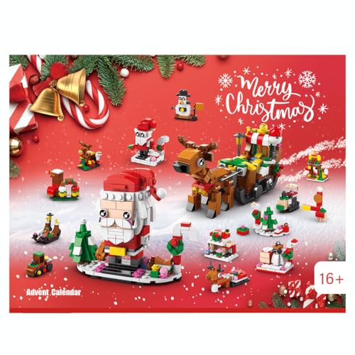RCARTOYRTR Weihnachten Rentier Klemmbausteine, 578 Stück 14-in-1 Weihnachtsmodell mit Weihnachtsmann, Elch und Weihnachtsbaum, Modular Building Geschenk & Weihnachtsdekoration von RCARTOYRTR