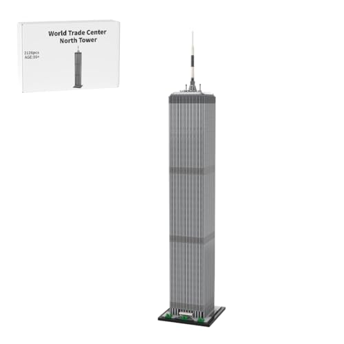 RCARTOYRTR World Trade Center Nordturm Architektur New York Skylines Baukasten, 1:800 Wahrzeichen Klemmbausteine, Haus Modular Building Geschenk und Spielzeug für Erwachsene - 2126 Teile RCARTOYRTR World Trade Center Nordturm Architektur New York Skylines Baukasten, 1:800 Wahrzeichen Klemmbausteine, Haus Modular Building Geschenk und Spielzeug für Erwachsene - 2126 Teile von RCARTOYRTR