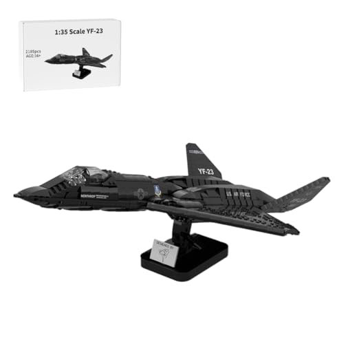 RCARTOYRTR YF-23 Schwarze Witwe Kampfjet Flugzeug Klemmbausteine, 1:35 Taktischen Jagdflugzeugs Bauklötze, Modular Building Geschenk für Erwachsene - 2185 Stück RCARTOYRTR YF-23 Schwarze Witwe Kampfjet Flugzeug Klemmbausteine, 1:35 Taktischen Jagdflugzeugs Bauklötze, Modular Building Geschenk für Erwachsene - 2185 Stück von RCARTOYRTR