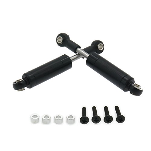 RC Car Stoßdämpfer, 2 Stück 72mm Metall Interne Feder Stoßdämpfer für Rc Auto 1/10 Crawler Truck Verbesserte Hop-Up Teile HPI HSP RC4WD Losi Axiale Tamiya (Schwarz) von RCAWD