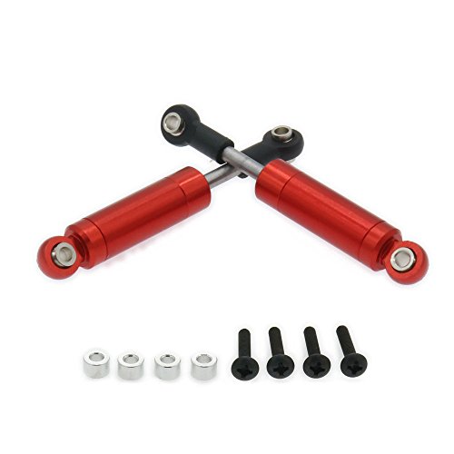 RC Car Stoßdämpfer, 2 Stück 72mm Metall Interne Feder Stoßdämpfer für Rc Auto 1/10 Crawler Truck Verbesserte Hop-Up Teile HPI HSP RC4WD Losi Axiale Tamiya (rot) von RCAWD