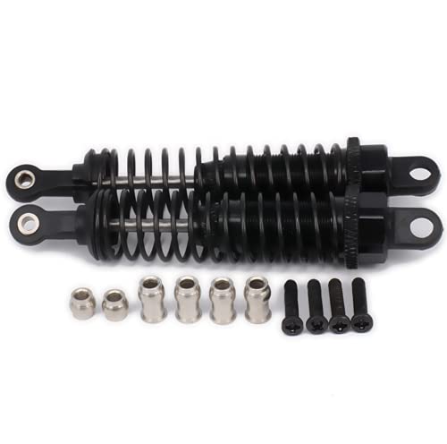 RCAWD Verstellbarer RC-Stoßdämpfer aus Legierung, 80 mm, für RC-Auto, 1/16, Buggy, LKW, Hpi, HSP, Losi, Axial, Tamiya, Redcat, verbessertes Teil (schwarz) von RCAWD