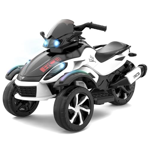 RCB 12V Elektro Motorrad Kinder, Motorrad mit 2 Motoren, 4km/h Geschwindigkeit, Bunte LED-Lichter, USB-Anschluss, viele Arten von Musik für die Früherziehung, das Beste elektrische Kinder-Motor RCB 12V Elektro Motorrad Kinder, Motorrad mit 2 Motoren, 4km/h Geschwindigkeit, Bunte LED-Lichter, USB-Anschluss, viele Arten von Musik für die Früherziehung, das Beste elektrische Kinder-Motor von RCB