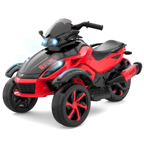 RCB 12V Elektro Motorrad Kinder, Motorrad mit 2 Motoren, 4km/h Geschwindigkeit, Bunte LED-Lichter, USB-Anschluss, viele Arten von Musik für die Früherziehung, das Beste elektrische Kinder-Motor RCB 12V Elektro Motorrad Kinder, Motorrad mit 2 Motoren, 4km/h Geschwindigkeit, Bunte LED-Lichter, USB-Anschluss, viele Arten von Musik für die Früherziehung, das Beste elektrische Kinder-Motor von RCB