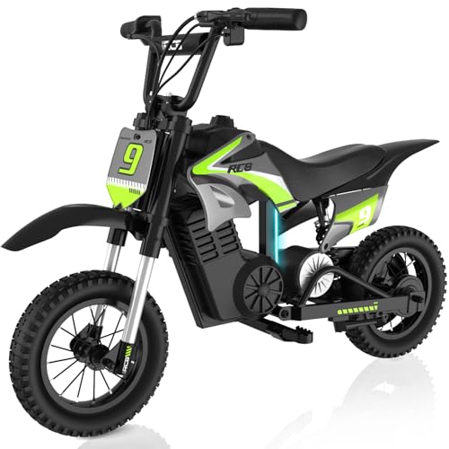 RCB R9X PRO Kinder Elektro-Motorrad, Elektromotorrad mit 350W Motor, 10/15/25 km/h Geschwindigkeitsmodus&16KM Reichweite, Umgebungslicht,Doppelte Stoßdämpfer, 12" Moto Crossbike für Kinder 4+ Jahren RCB R9X PRO Kinder Elektro-Motorrad, Elektromotorrad mit 350W Motor, 10/15/25 km/h Geschwindigkeitsmodus&16KM Reichweite, Umgebungslicht,Doppelte Stoßdämpfer, 12" Moto Crossbike für Kinder 4+ Jahren von RCB