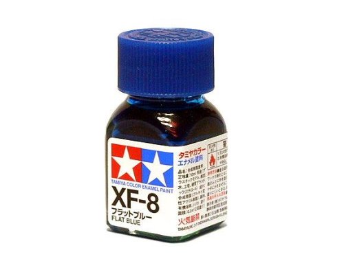 RCECHO® 2x Tamiya Model Color Enamel Paint XF-8 Flat Blue Net 10ml 80308 CA372 mit RCECHO® Vollversion Apps Ausgabe von RCECHO
