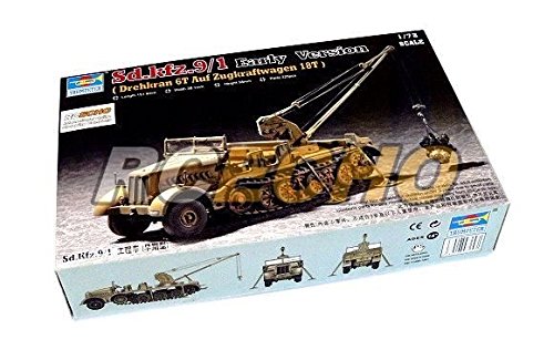 RCECHO® Trumpeter Military Model 1/72 Sd.kfz.9/1 Drehkran 6T Auf 18T Early 07253 P7253 with 174; Full Version Apps Edition von RCECHO