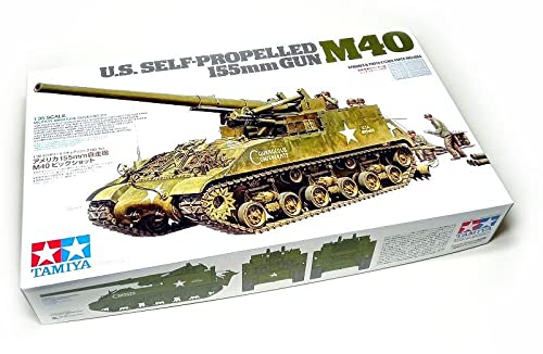 RCECHO Tamiya Militär Modell 1/35 US Selbstfahrende 155mm Gun M40 Panzer 35351 von RCECHO