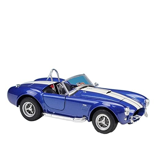 Modelle sammeln 1:24 Für Shelby Cobra 427 S/C 1965 Retro Cabrio Sportwagen Legierung Replik Auto Druckguss Modellauto Modell aus Druckguss (Farbe : Blau) von RCESSD