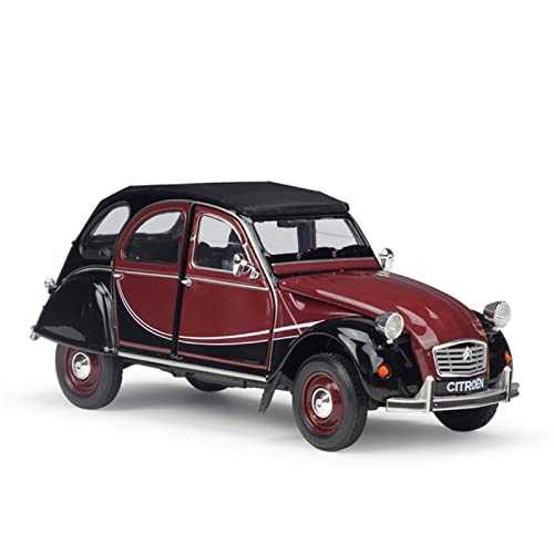 Modelle sammeln 1:24 für Citroen 2CV 6 Charleston Legierung Modellauto Druckguss Spielzeugauto Sammlerstück Handwerk Ornament Modell aus Druckguss (Farbe : Rot) von RCESSD