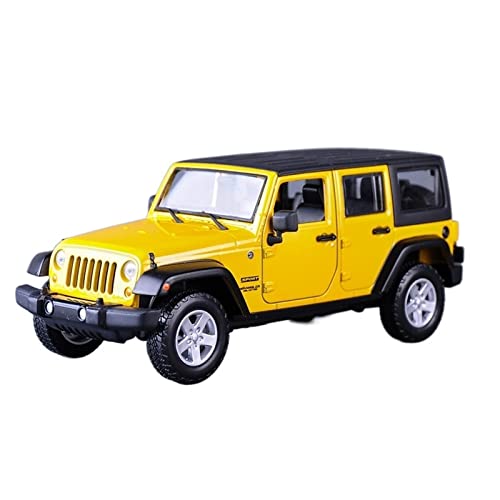 RCESSD Modelle sammeln 1:24 Für Jeep Wrangler Unlimited 2015 Geländewagen Druckgusslegierung Automodell Ornamente Modell aus Druckguss (Farbe : Gelb) von RCESSD