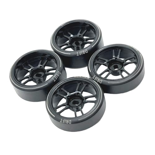 RCGOFOLLOW 4 Stück 27 mm Drift Reifen Reifen Metallfelge, kompatibel mit 1/28 Wltoys K969 Hartplastik Drift Reifen Upgrade, modifiziert, Schwarz RCGOFOLLOW 4 Stück 27 mm Drift Reifen Reifen Metallfelge, kompatibel mit 1/28 Wltoys K969 Hartplastik Drift Reifen Upgrade, modifiziert, Schwarz von RCGOFOLLOW
