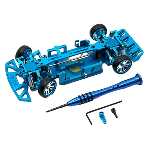 RCGOFOLLOW Aluminiumlegierung Chassis montiert Rahmen für Wltoys 1/28 K969 RC Auto montiert Chassis Rahmen RC Auto Teile RC montiert, Blau von RCGOFOLLOW