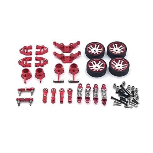 RCGOFOLLOW Aluminiumlegierung RC Upgrade Achsschenkel Kit für 1/28 Wltoys K969 Aluminiumlegierung RC Auto Upgrade Teile Kit Reifen, Rot RCGOFOLLOW Aluminiumlegierung RC Upgrade Achsschenkel Kit für 1/28 Wltoys K969 Aluminiumlegierung RC Auto Upgrade Teile Kit Reifen, Rot von RCGOFOLLOW