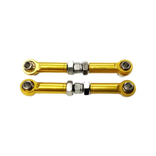 RCGOFOLLOW Lenkgestänge aus Aluminiumlegierung für 1/14 MJX 14209 14210. Leichte, CNC gefräste Verbindungsstangen aus Aluminiumlegierung, Gelb von RCGOFOLLOW