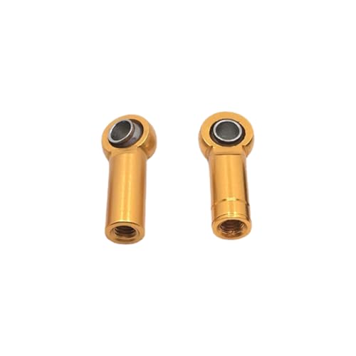 RCGOFOLLOW M2,5 Kugelkopf Aluminiumlegierung M3 Zugverbindung Spurstange für RC Auto Teil kompatibel mit 1/10 1/12 1/14 1/16 1/18 Fernbedienung, Golden von RCGOFOLLOW