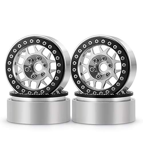 RCLIONS Beadlock-Felgen aus Aluminiumlegierung, 5,6 cm, für Axial Wraith SCX10, TRX4, 1/10, RC Rock Crawler, Auto, Schwarz, 4 Stück RCLIONS Beadlock-Felgen aus Aluminiumlegierung, 5,6 cm, für Axial Wraith SCX10, TRX4, 1/10, RC Rock Crawler, Auto, Schwarz, 4 Stück von RCLIONS
