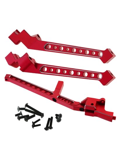 RCMYou Aluminium-Hinterrad-Fahrgestellstrebe, Upgrades Teil für 1/8 Schlitten 4WD # 95076-4, 3 Stück, Legierung, hintere Chassisstrebe für Schlitten, Monster-Truck, RC Auto #95076–4, ersetzt #9521 von RCMYou