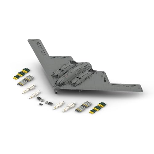 RCPLANTOUY B-2 Spirit 1/70 Tarnkappenbomber Modellbau-Set mit 1895 Teilen, Stand Stealth und strategischer Bomber für Display-Deko und Sammlung, MOC-166363 (Bausteine-Set) von RCPLANTOUY