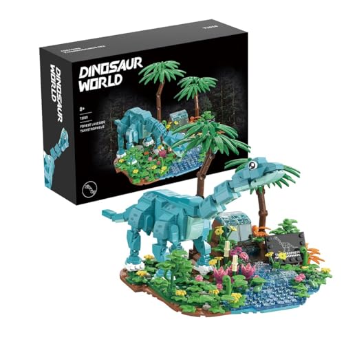 RCPLANTOUY Brachiosaurus Dinosaurier Bausatz für Jugendliche, Forest Riverside Brachiosaurus mit beweglichem Kiefer & Jurassic-Szene, 541 Teile Bionic Modell, Geschenk für Dinosaurier-Fans von RCPLANTOUY