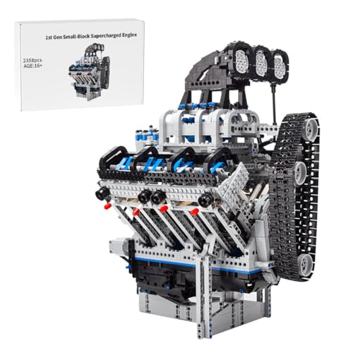 RCPLANTOUY Technik V8-Motor Small-Block Bausteine-Set - 400ccm Modellmotor mit Präzisionsteilen, Detaillierter Anleitung & Stilvollem Display für Zuhause oder Sammlung - 2358 Teile RCPLANTOUY Technik V8-Motor Small-Block Bausteine-Set - 400ccm Modellmotor mit Präzisionsteilen, Detaillierter Anleitung & Stilvollem Display für Zuhause oder Sammlung - 2358 Teile von RCPLANTOUY