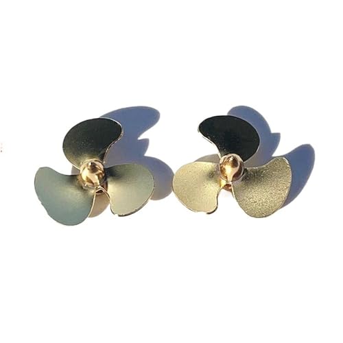 2 Messing-Propeller 19mm (3-Blatt) Für RC-Sowjetboot 1204M, CW/CCW, 2mm Welle. Schiffsmodell-Zubehör von RCXCLXLH