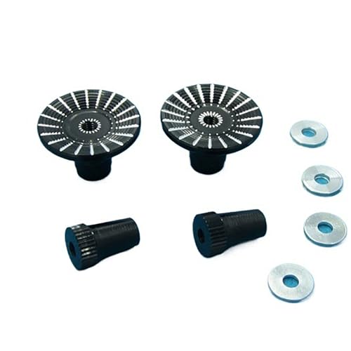 2 Stück Schirmstil RC-Sender-Griffe (M3/M4) Anti-Rutsch Daumenaufsätze - Für 3mm/4mm Joysticks Inkl. Unterlegscheiben - Präzisionszubehör(Black,M3) von RCXCLXLH