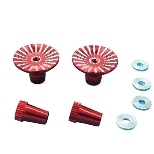 2 Stück Schirmstil RC-Sender-Griffe (M3/M4) Anti-Rutsch Daumenaufsätze - Für 3mm/4mm Joysticks Inkl. Unterlegscheiben - Präzisionszubehör(Red,M3) von RCXCLXLH