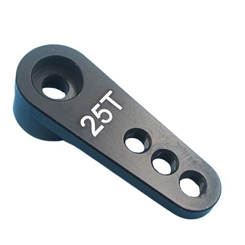 25T Metall Servoarm 28mm Einseitiger Horn Für Standard-Digitalservos (RC Auto/Boot/Flugzeug)(Black) von RCXCLXLH