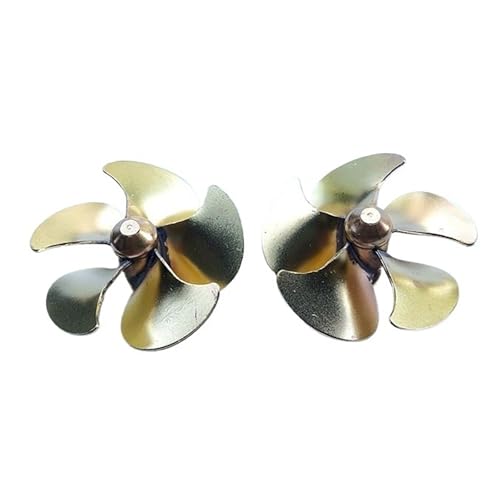 Messing 5-Blatt Propeller 42mm Für RC Kriegsschiffe 1/100 Maßstab – M4 Wellenloch, CW/CCW Rotation, Modellschiff Zubehör von RCXCLXLH