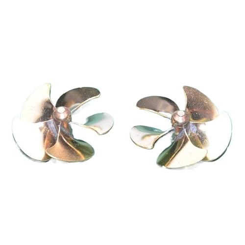 Messing 5-Blatt Propeller Set 48mm Für RC Kriegsschiffe 1/100 Maßstab – M4 Wellenloch, CW & CCW Rotation, RC Modellschiff Zubehör von RCXCLXLH