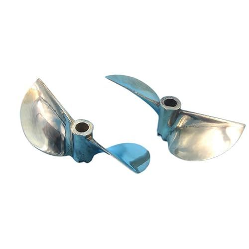 Paar 2-Blatt-Kupferpropeller 76mm CW/CCW Für O-Klasse-Gasboote – 6,35mm-Achsenloch Für Rennboote von RCXCLXLH