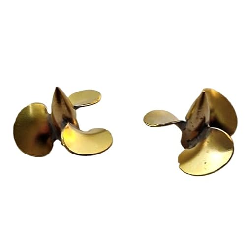 Paar Messing Propeller 25mm Für RC Kriegsschiffe 1/200 Maßstab – M3 Wellenloch, CW & CCW Rotation, Paar Zubehör Für Modellschiff RC von RCXCLXLH