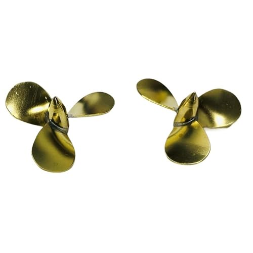 Paar Messing-Propeller 50mm (3-Blatt) Für RC-Schiffsmodell, CW/CCW, M4 Welle Schiffsmodell-Zubehör von RCXCLXLH