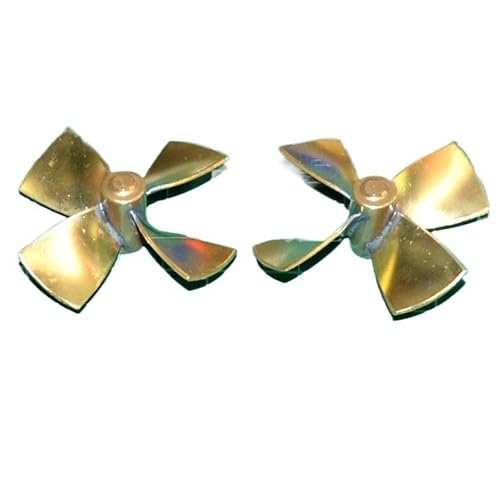 RC-Boot, 54mm Messing-4-Blatt-Propeller for RC-Boote (CW- Und CCW-Paar) – M4-Wellenloch, Verzinnt for Maßstabsgetreue Modellschiffe von RCXCLXLH