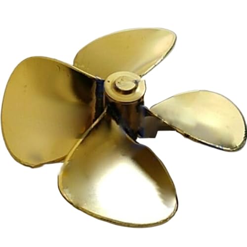 RC-Boot, 58mm, 4-Blatt-Messingpropeller for Schiffsmodelle, M4-Welle, CW Oder CCW, Verzinnt, Einzelpropeller for DIY-Marineprojekte(CW) von RCXCLXLH