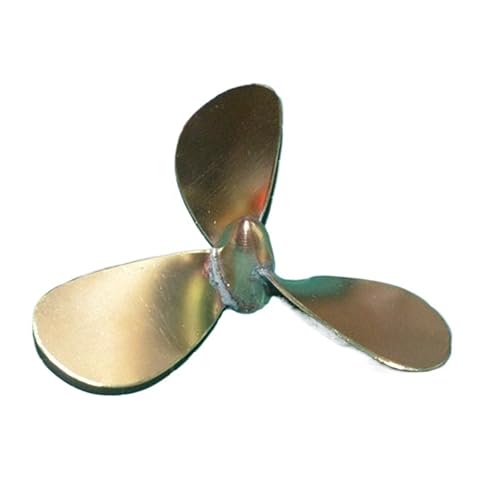 RC-Boot, 92mm Messing, 3-Blatt-RC-Schiffspropeller – M4-Wellenloch, Zinngeschweißtes Metall, CW- Oder CCW-Option, Einzelnes Modellbootteil(CW) von RCXCLXLH