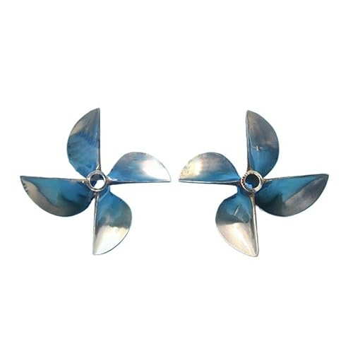 RC Boot 4-Blatt Messing-Propeller 67mm (CW/CCW Paar) – 6,35mm Bohrung P1.7 Für Benzin-RC Boote Und Rennspeedboote von RCXCLXLH