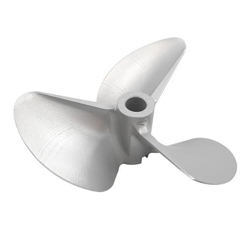 RC Boot CNC Aluminium 3-Blatt Rundpropeller ⌀70mm/72mm Bohrung 6.35mm Steigung 1.4 Für O-Boot Rennen Mit Verbrennungsmotor‌(70mm) von RCXCLXLH