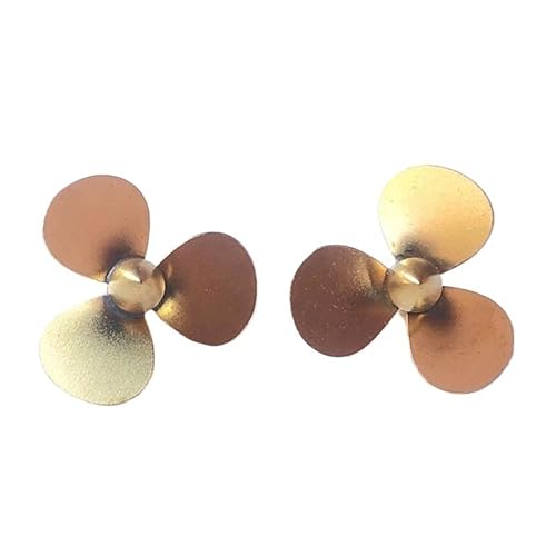 RC-Bootsmodell, 24mm Messing-3-Blatt-Propeller for RC-Modellschiffe, Hochpräzise, ​​zinngeschweißte DIY-Bootszubehörteile, M3-Wellenloch von RCXCLXLH