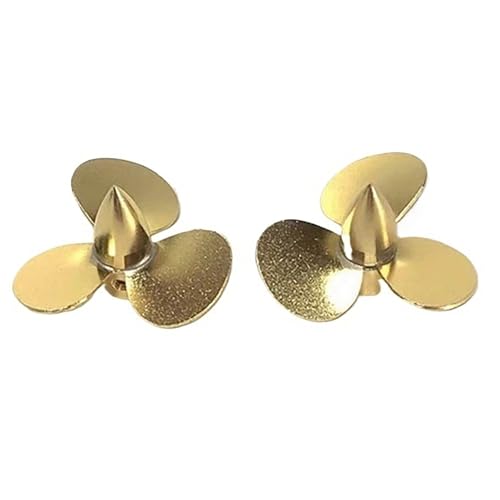 RC-Bootsmodell, 25mm, Asymmetrischer 3-Blatt-Propellersatz Aus Messing for RC-Modellschiffe – CW- Und CCW-Paar, M3-Wellenloch von RCXCLXLH