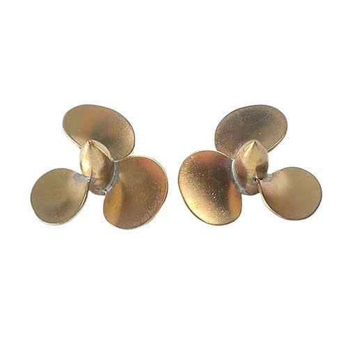 RC-Bootsmodell, 35mm 3-Blatt-Propeller Aus Messing for RC-Kriegsschiffmodell – CW- Und CCW-Paar, M4-Wellenloch Mit Stellschraube von RCXCLXLH