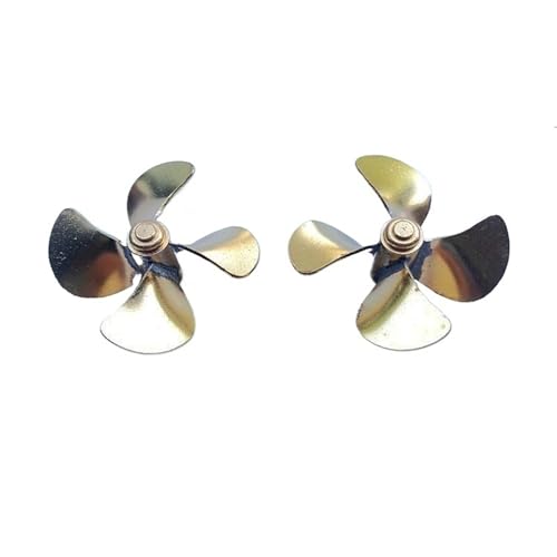 RC-Bootsmodell, 42mm, Messing, 4-Blatt-Propeller for RC-Modellschiffe, M4-Wellenloch, DIY-Bootszubehör von RCXCLXLH