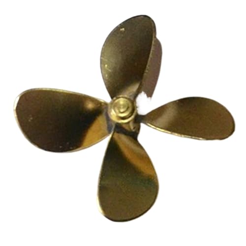 RC-Bootsmodell, 64mm, 4-Blatt-Propeller Aus Messing for RC-Modellschiffe – Optionen for Rechts- Und Linkslauf, Gelötete Konstruktion, M4-Wellenloch(CCW) von RCXCLXLH