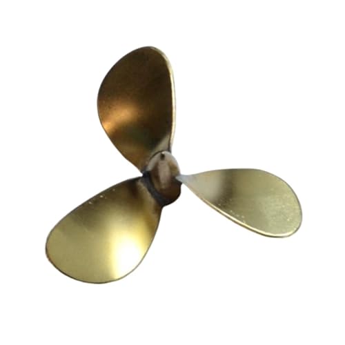 RC-Bootsmodell, 64mm Und 66mm, Messingpropeller, 3-Blatt-Metallpropeller, M4-Wellenloch for RC-Modellschiffe(CCW,64mm) von RCXCLXLH