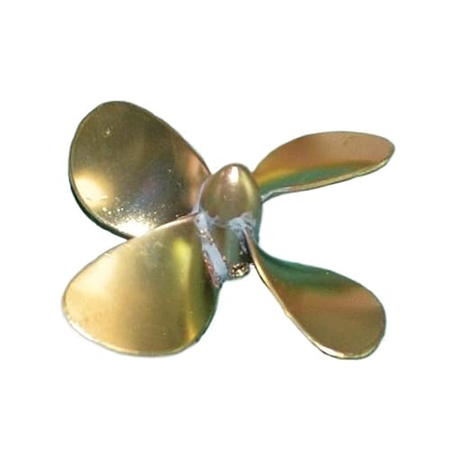 RC Modell Boote 58mm Messing 4-Blatt Propeller M4 Welle Loch Schiff Modell Zubehör(CW) von RCXCLXLH