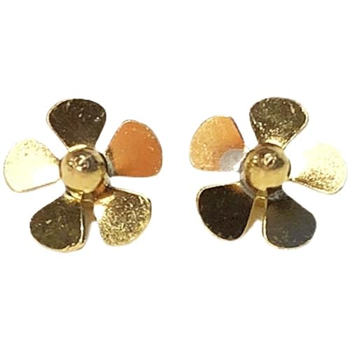 RC-Modellboot, 10mm, 5-Blatt-Propeller Aus Messing, Paar, 1,5mm Welle, CW Und CCW, Schiffsmodellzubehör von RCXCLXLH
